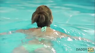 DADDY4K. Ebullient intercourse all over the pool with the boyfriend's dad